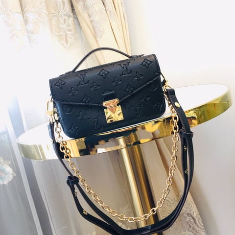 Louis Vuitton Embossed Leather Shoulder Strap Bag