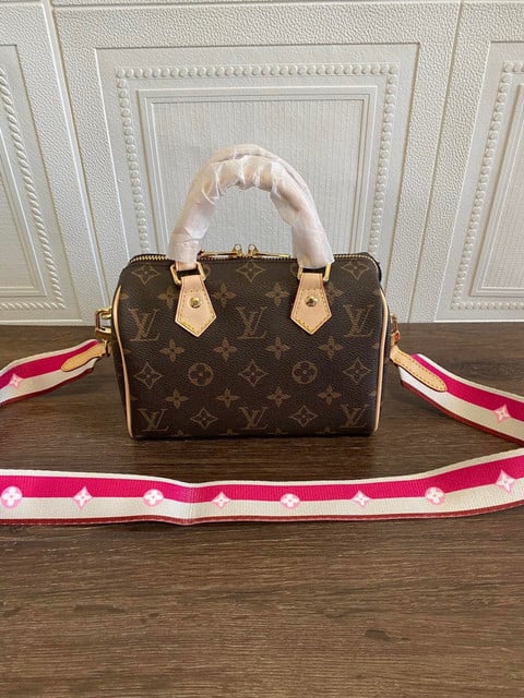 brown and pink louis vuitton bag