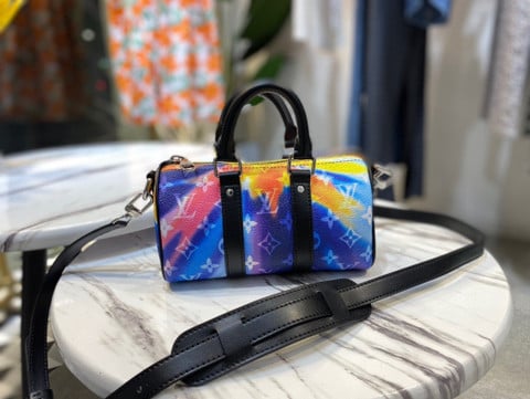 Louis Vuitton Keepall XS Bag In Tie-Dye Monogram Sunset Canvas