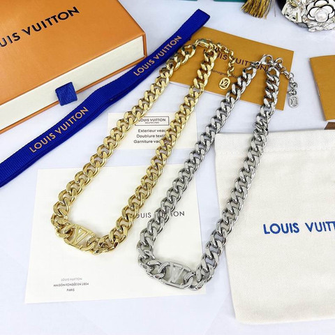 Louis Vuitton LV Get Dressed Necklace In Silver/ Yellow Gold
