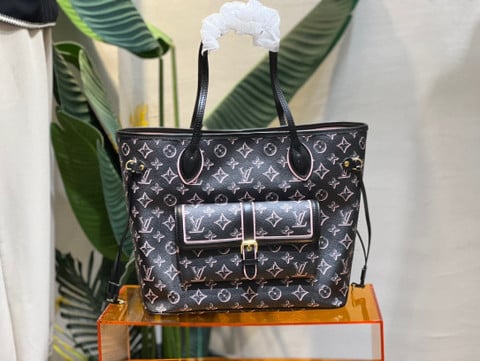 Louis+Vuitton+Neverfull+Tote+MM+Beige+Canvas for sale online