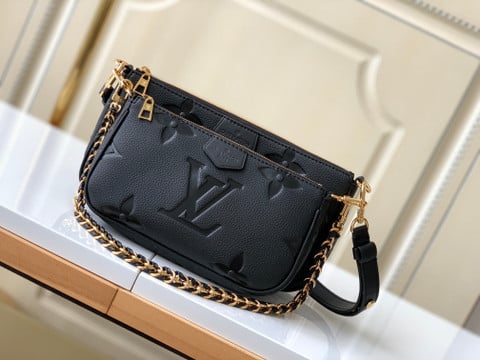 LV x YK Multi Pochette Accessoires Monogram Empreinte Leather - Women -  Handbags