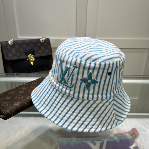 Louis Vuitton Blue 'Monogram Stripes' Beanie