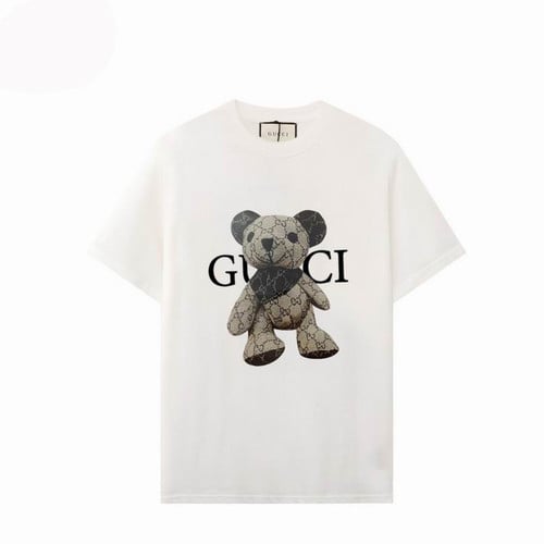 Gucci Logo GG Bear Cotton T-Shirt- White