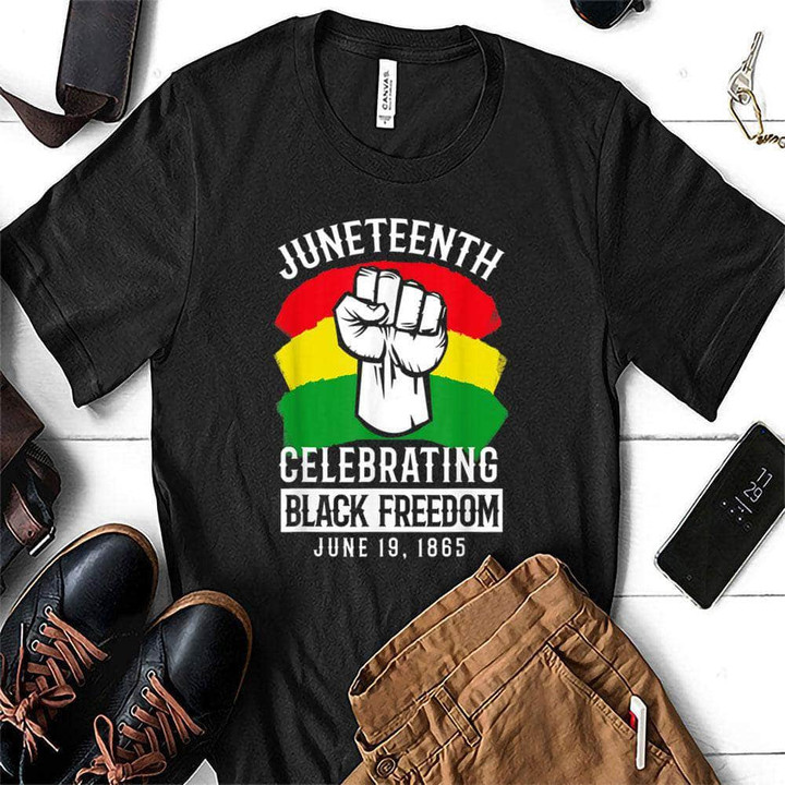 Apparel Black Celebrating Black Freedom June 19, 1865 Juneteenth Shirt Hoodie AP033