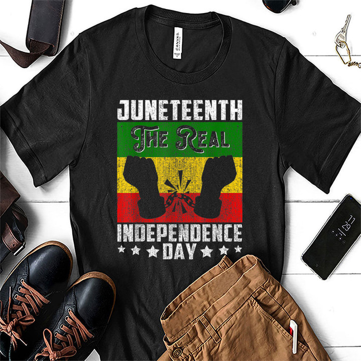 Black Freedom Juneteenth Real Independence Freedom Day Shirt Hoodie AP044