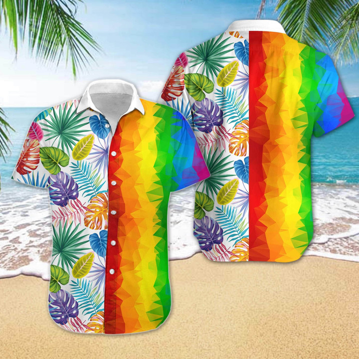 Apparel LGBT Low Poly Hawaiian Shirt - Hawaii Shirt HIS011