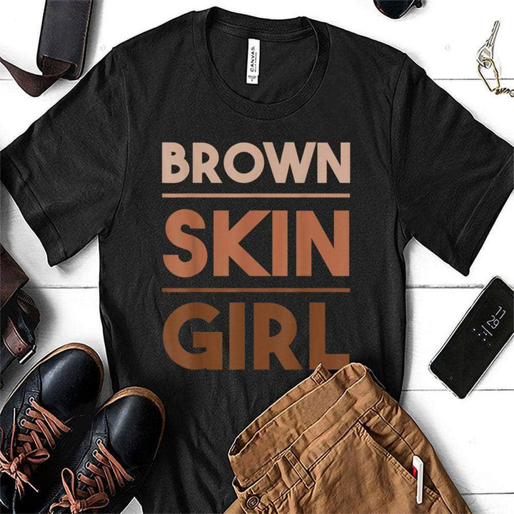 Apparel Black Funny Brown Skin Girl Gift _ Melanin Queen Juneteenth Women T-Shirt PTH-AP052
