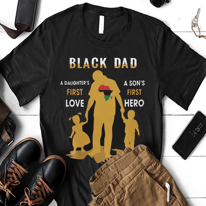 Father Day Gift Shirt Black Dad PTH-AP010