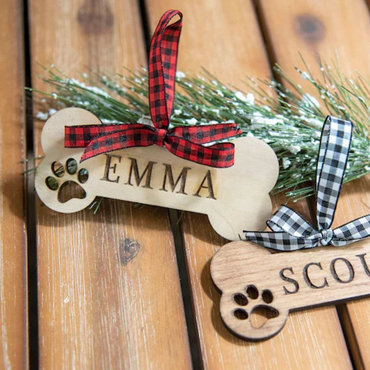 Dog Christmas Ornament | Wood Christmas Ornament | Pet Ornament