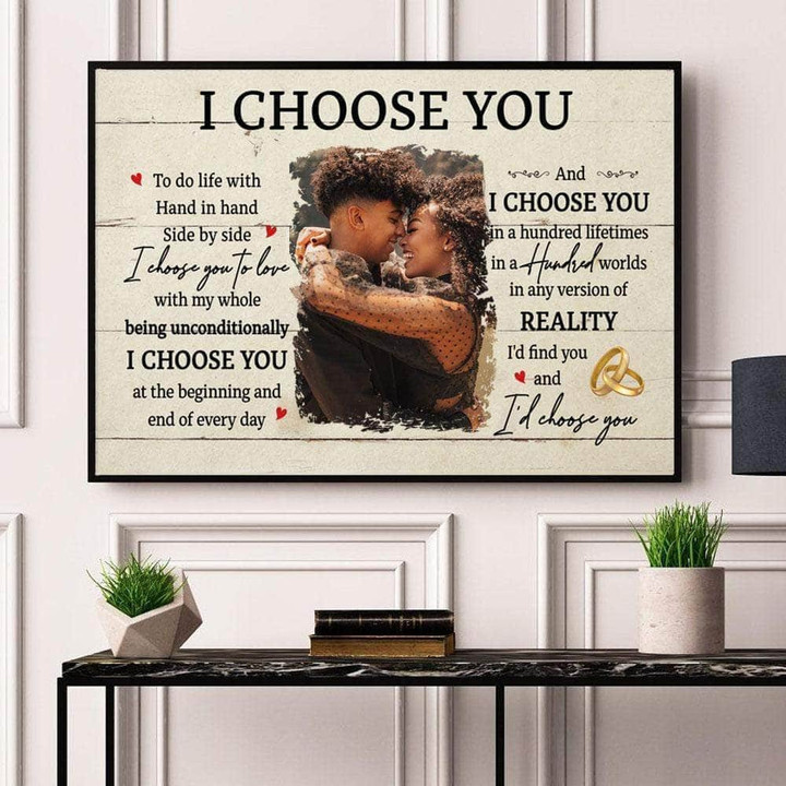 I CHOOSE YOU - PERSONALIZED CUSTOM PHOTO CANVAS - GIFTS FOR COUPLES PTH-PT0036