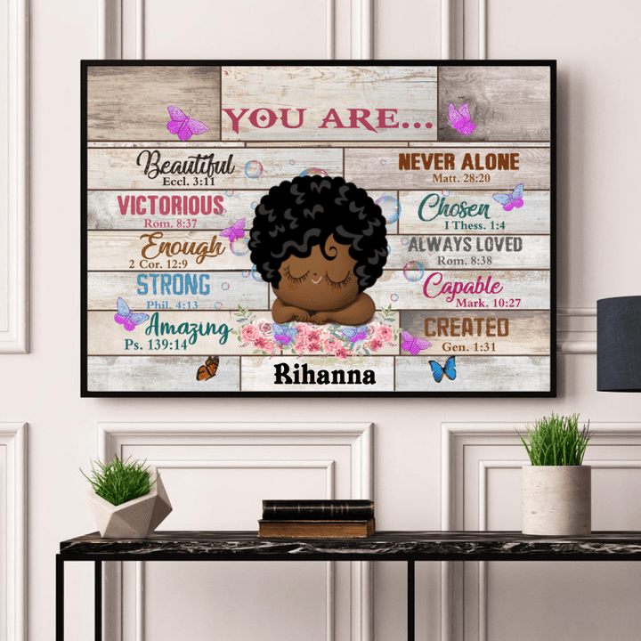 Wall Art Canvas Prints Poster Bubble Girl/Boy You Are Fabulous and Loved PT0048