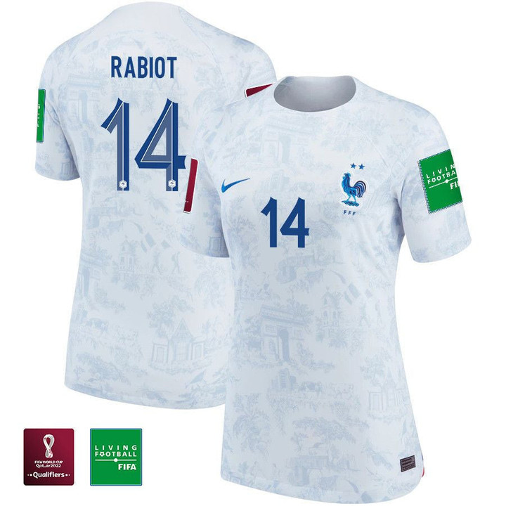 Adrien Rabiot 14 France 2022-23 Women Away Jersey National Team World Cup Patch