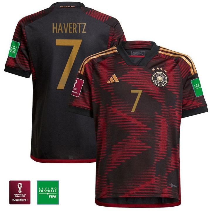 FIFA World Cup Qatar 2022 Patch Germany National Team Kai Havertz #7 - Away Youth Jersey