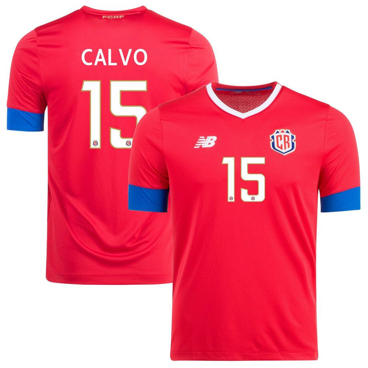Costa Rica National Team 2022-23 Francisco Calvo #15 Home Men Jersey - Red