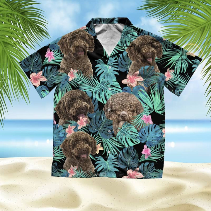 Spanish Water Dog - Summer Leaves - Hawaiian Shirt