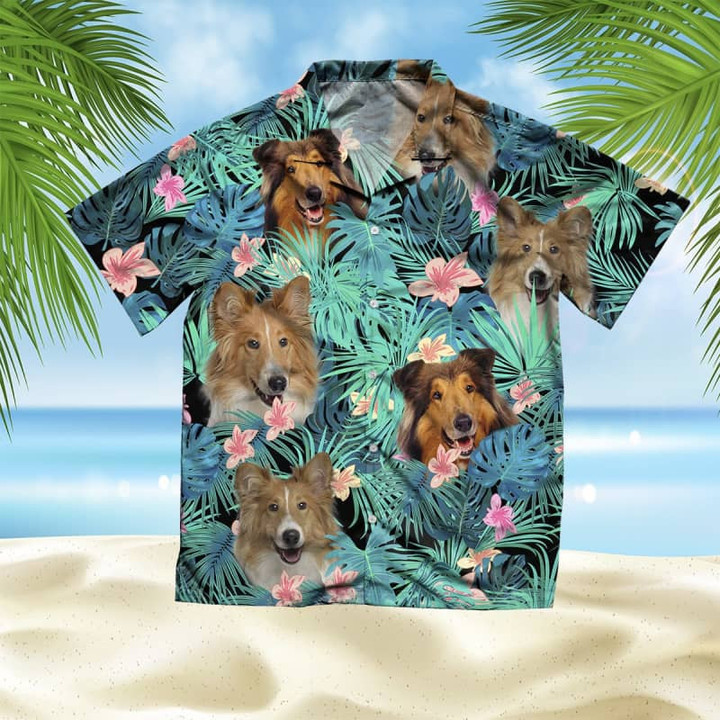 Scotch Collie - Summer Leaves - Hawaiian Shirt