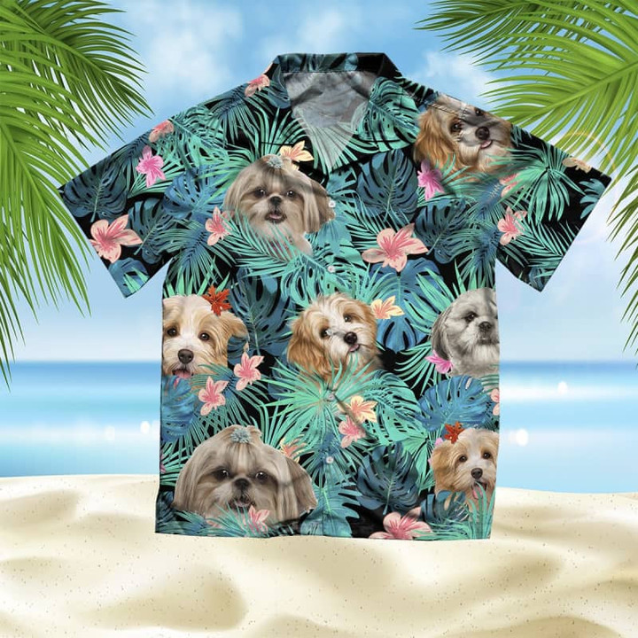 SHIH TZU - Summer Leaves - Hawaiian Shirt