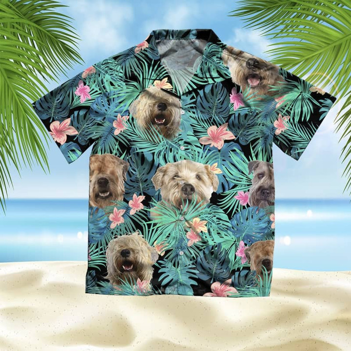 SOFT-COATED WHEATEN TERRIER - Summer Leaves - Hawaiian Shirt