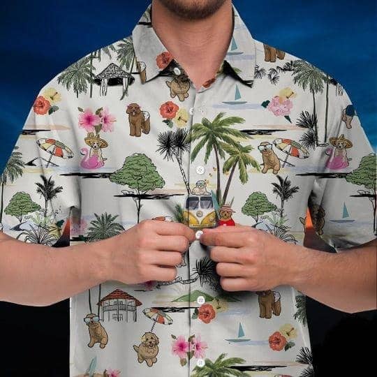 Unisex Goldendoodle Beach Hawaiian Shirt