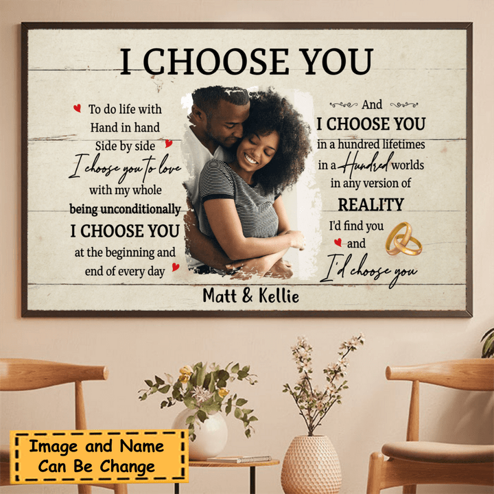 I Choose You Personalized Valentine Poster PT0067