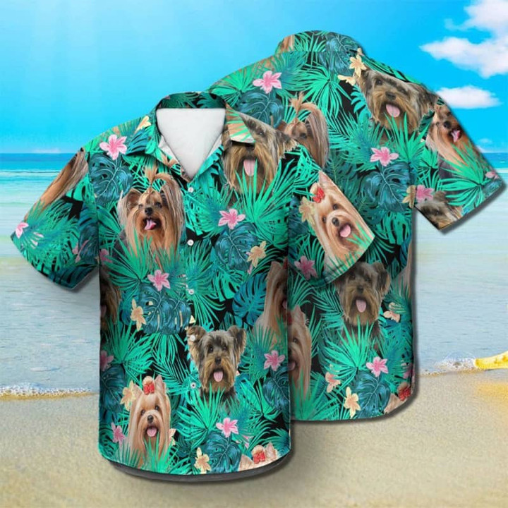 Yorkshire Terrier - Summer Leaves - Hawaiian Shirt