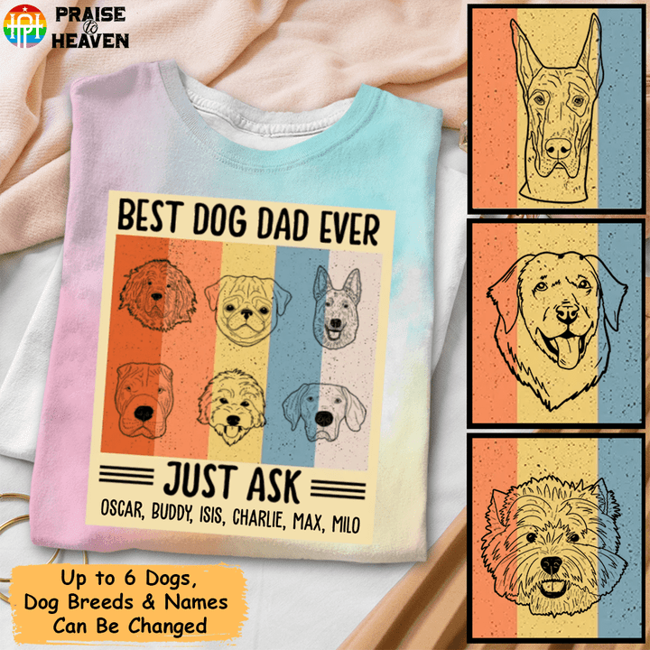 Best Dog Dag/Mom Ever Personalized Tie Dye Shirt Sweatshirt Hoodie AP850
