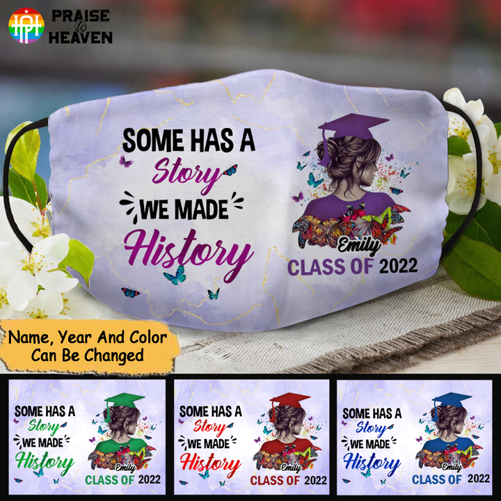 Personalized Graduation Girl Facecover FM039