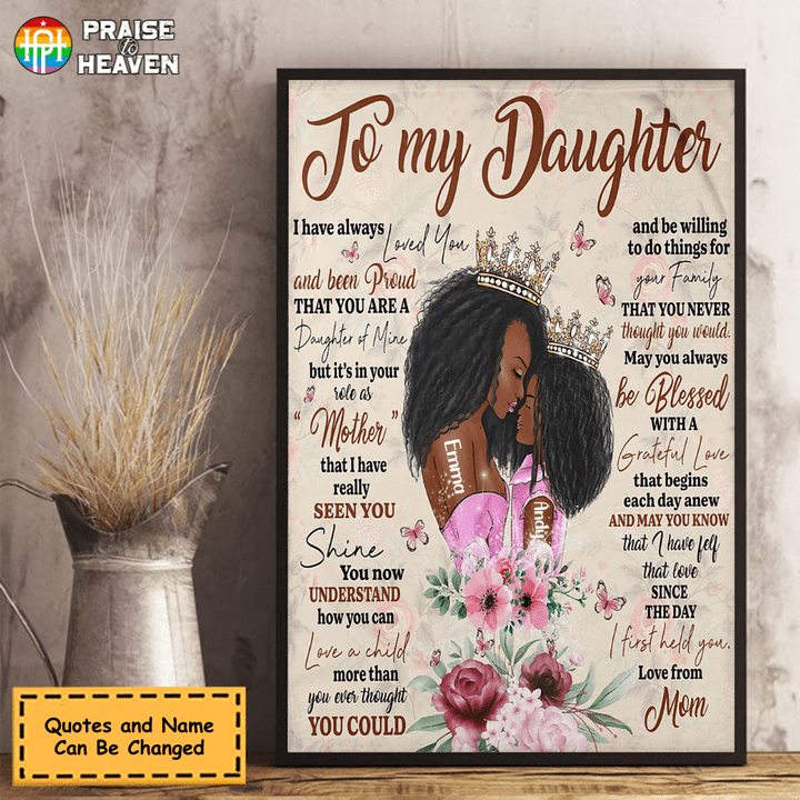 To My Daughter Personalized Poster PT0068