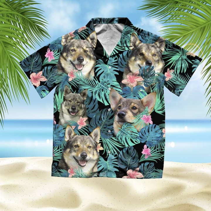 Swedish Vallhund - Summer Leaves - Hawaiian Shirt
