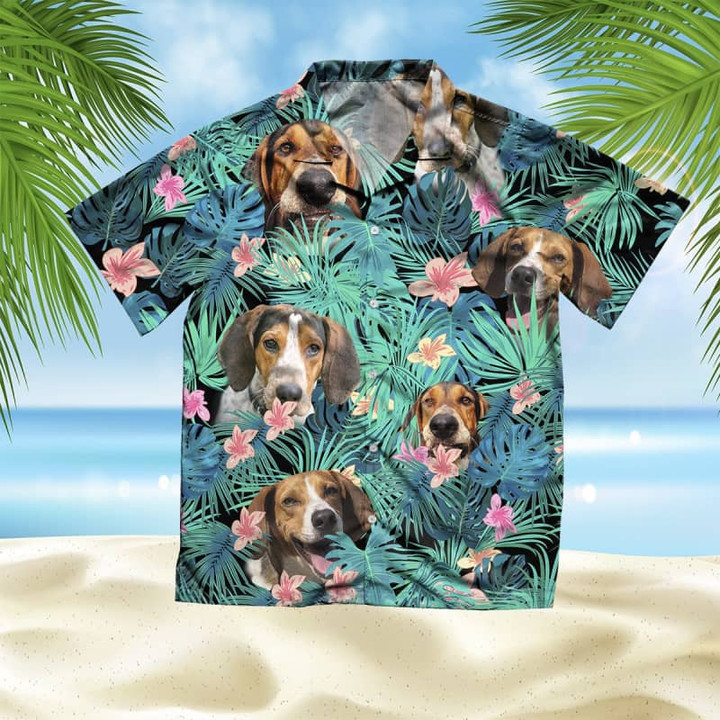 Treeing Walker Coonhound - Summer Leaves - Hawaiian Shirt