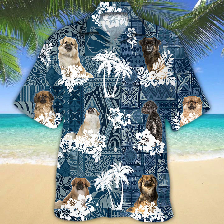 Tibetan Spaniel Hawaiian Shirt