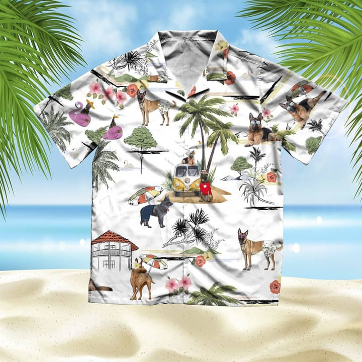 Unisex Belgian Shepherd Dog Beach Hawaiian Shirt