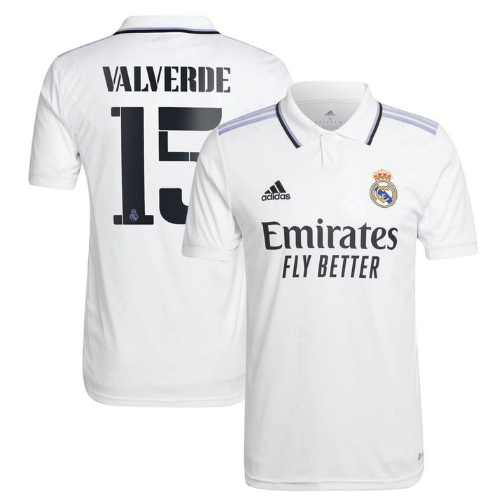 Valverde #15 Real Madrid Men 2022/23 Home Player Jersey - White