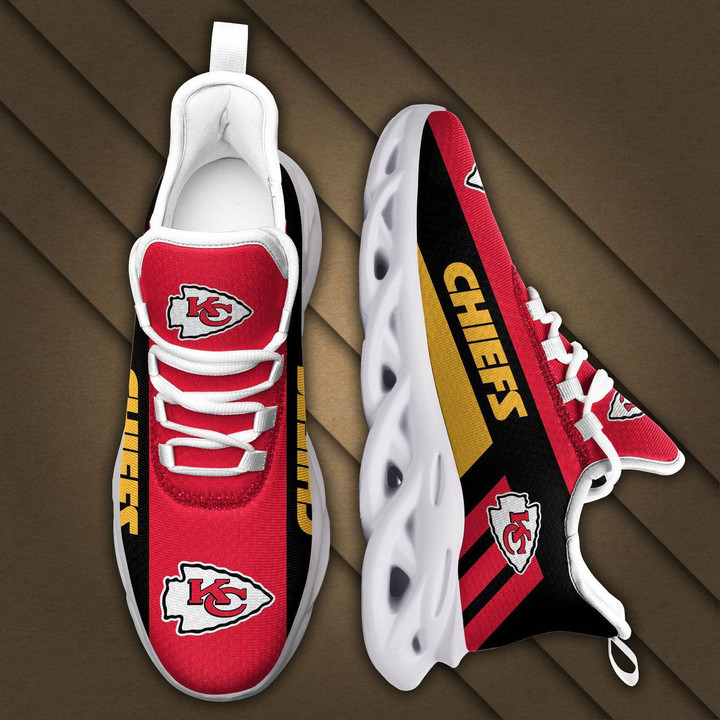 KC. Chief Star Pattern Red Yellow 3D Max Soul Sneaker Shoes