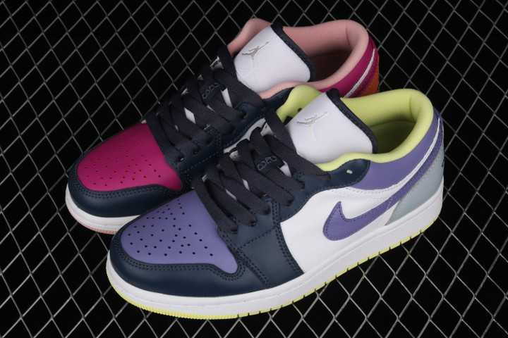 Nike Air Jordan 1 Low Purple Magenta Shoes Sneakers, Women