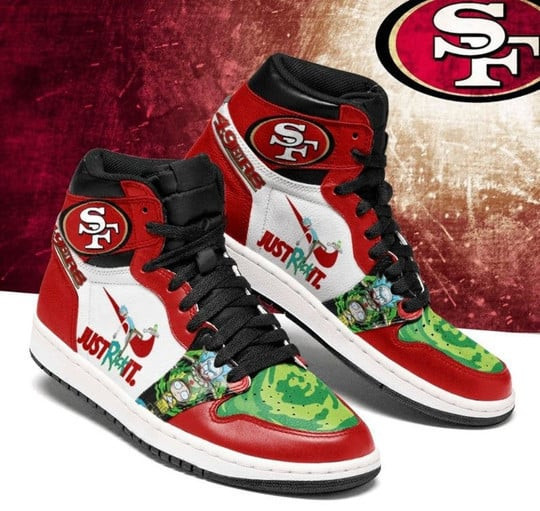 49er With Just Rick It Pattern Air Jordan 1 Shoes Sneakers