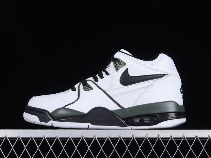 Nike Air Flight 89 White Black Olive Shoes Sneakers