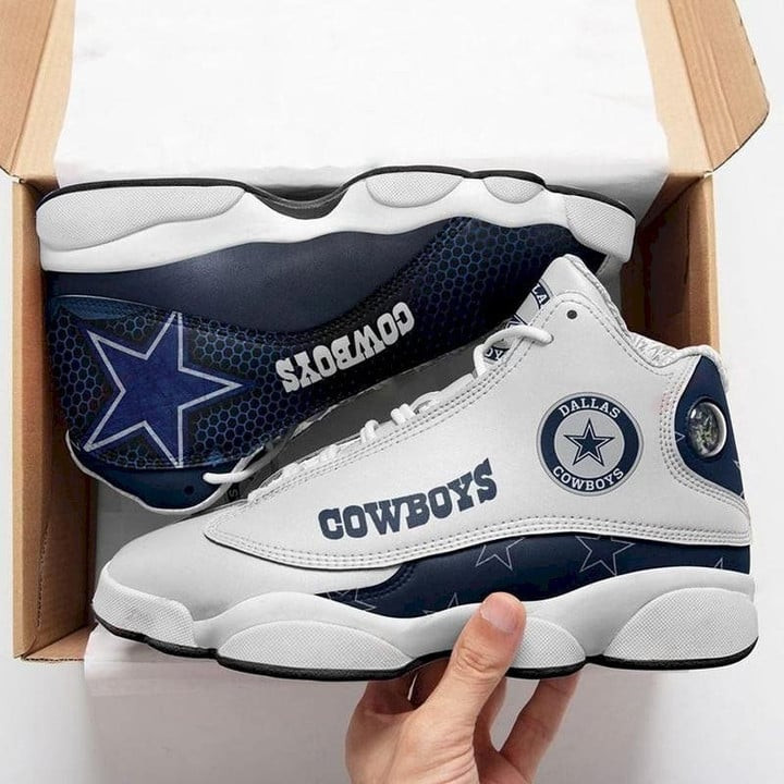 Dallas Football Team In Blue And White Air Jordan 13 Shoes Sneakers