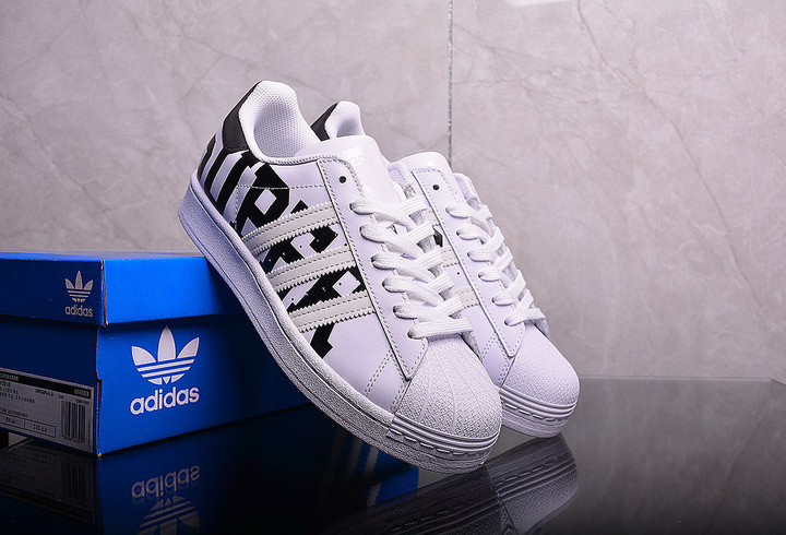 Adidas Superstar "SUPERSTAR" Core Black / Cloud White Shoes Sneakers