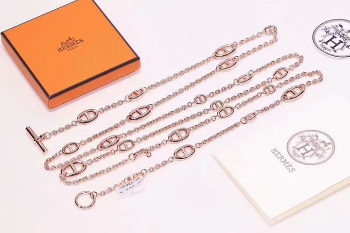 Hermes Farandole Long Necklace In Rose Gold/ Yellow Gold/ Silver