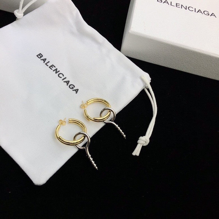 Balenciaga Gold And Silver Screw Earrings