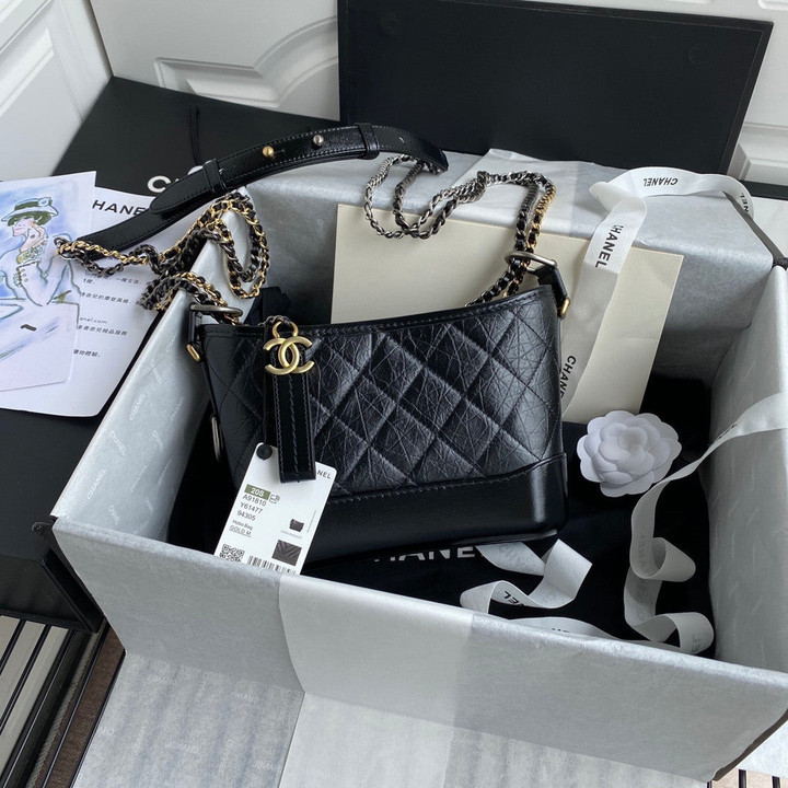 Chanel's Gabrielle Small Hobo Bag In Black