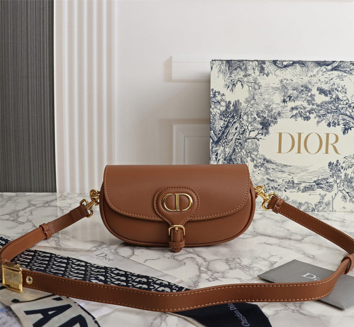 Christian Dior Bobby East-West Medium Bag Smooth Calfskin In Brown