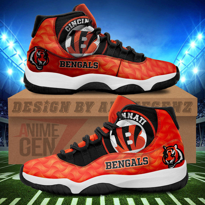 C. Bengal Air Jordan 11 Sneakers Sport Shoes In Orange
