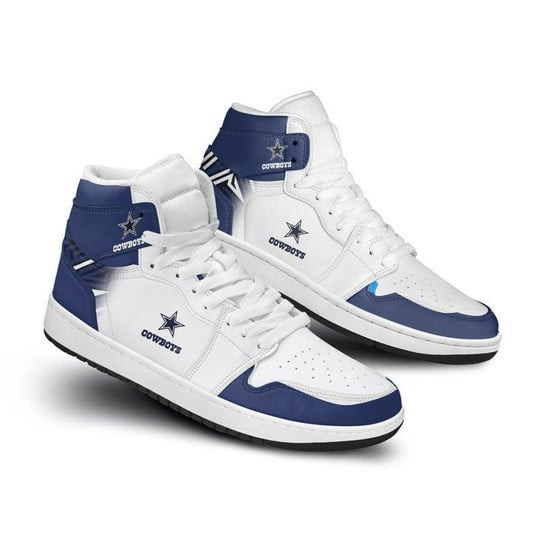 Dallas Football Team Logo Pattern Air Jordan 1 Shoes Sneakers