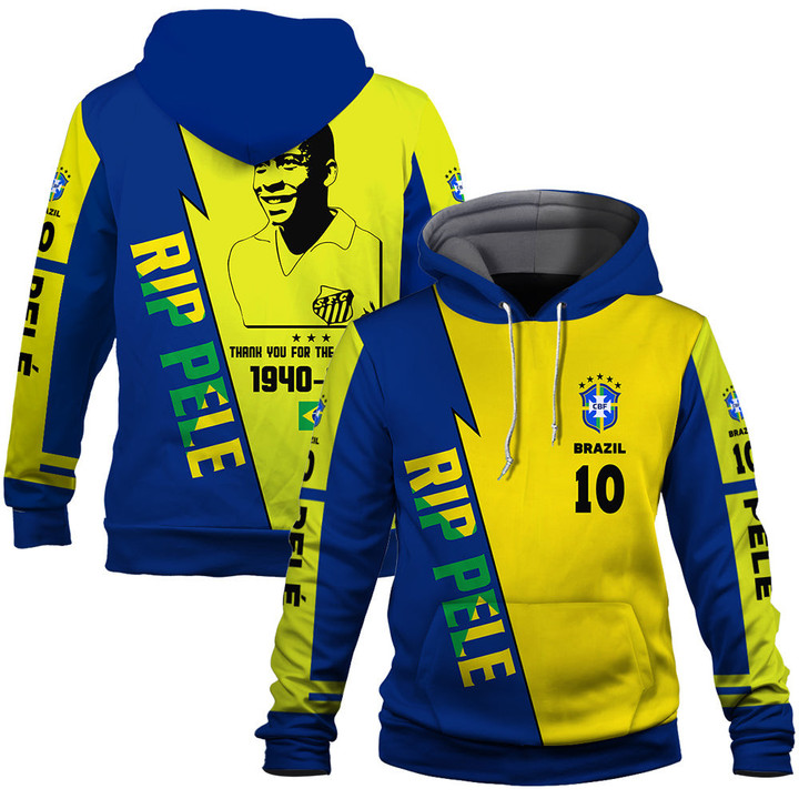 Pelé 10 RIP The Global Face Of Soccer Yellow Hoodie
