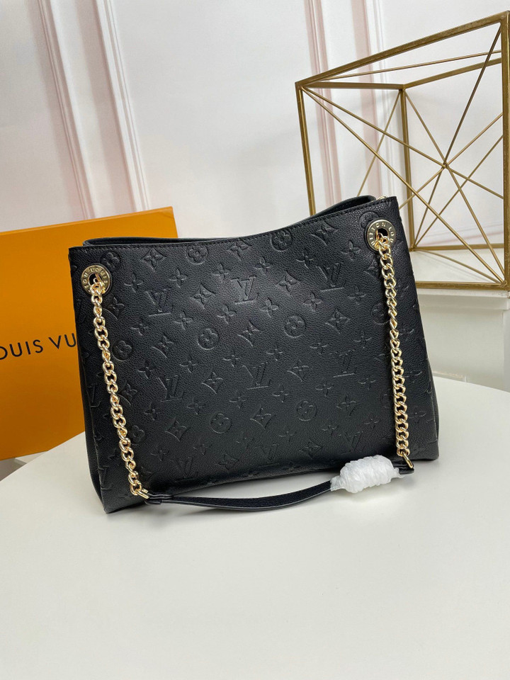 Louis Vuitton Surene MM Bag Monogram Embossed Leather In Black