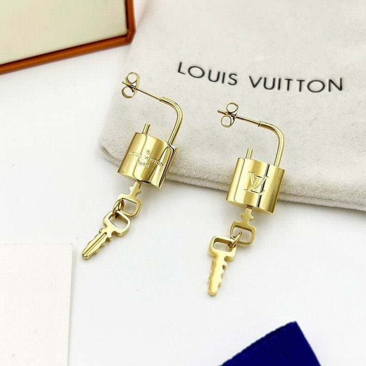 Louis Vuitton Locky Earrings Gold-Finish Metal
