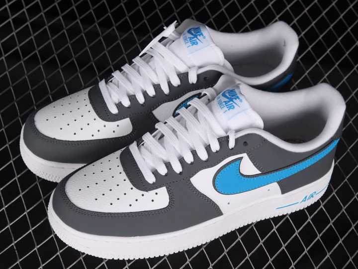 Nike Air Force 1 Low White Grey Blue Shoes Sneakers